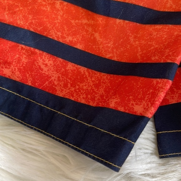 Kidgets orange yellow black striped boys swim trunks swimsuit board shorts SZ 2T - Picture 6 of 17